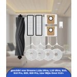 Accessoireset voor Dreame L10s Ultra, L10 Ultra, S10, S10 Pro, S20, S20 Pro, voor Mijia Omni X10+ Robotstofzuiger, reserveonderdelen, 1 rubberen borstel, 4 zijborstels, 2 filters, 2 stofzakken, 4 pads