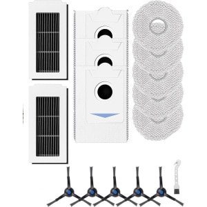 Accessoireset voor Ecovacs Deebot X5 Omni robotstofzuiger met , 2 HEPA-filters, 5 dweilen, 3 stofzakken, 5 zijborstels, 1 reinigingsborstel, reserveonderdelen voor veegmachines
