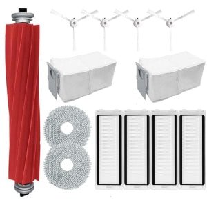 Accessoireset voor Robotstofzuiger - 4 zijborstels, 1 rolborstel, 2 dweildoek, 2 stofzak, 4 filters