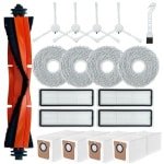Accessoireset voor Robotstofzuiger - Hoogwaardige vervangingen - Set van 1 rolborstel, 4 filters, 4 borstels, 4 zakken, 4 dweilpads
