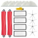 Accessoireset voor Robotstofzuigers - 14 Stuks, Inclusief Hoofdborstels, Hepa Filters, Zijborstels en Dweilmoppen