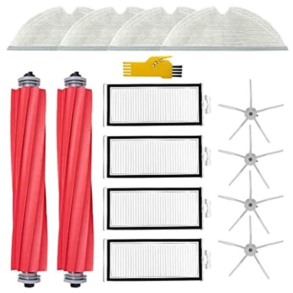 Accessoireset voor Robotstofzuigers - 14 Stuks, Inclusief Hoofdborstels, Hepa Filters, Zijborstels en Dweilmoppen