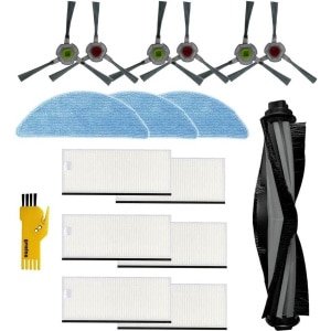Accessoireset voor robotstofzuiger - 16 stuks - hoofdborstel, filters, zijborstels, doekjes