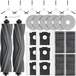 Accessoireset voor robotstofzuiger - 2 hoofdborstels, 6 doeken, 4 filters, 6 stofzakken