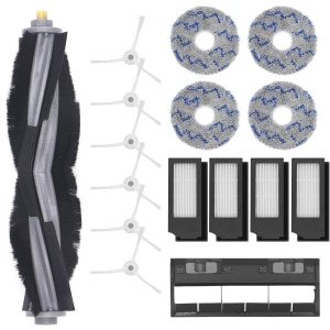 Accessoireset voor robotstofzuiger - Reserveonderdelen inclusief hoobdborstel, zijborstels, filters, en dweildoeken