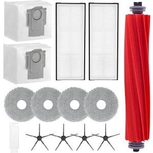 Accessoireset voor robotstofzuigers, reserveonderdelen met rolborstel, filters, stofzakken en dweilpads