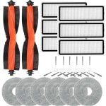 Accessoiresset - 20-delige - Geschikt voor Xiaomi X20+ X10+ X10 PLUS Robotstofzuiger - 2 Hoofdborstel, 6 Dweilpads, 6 Zijborstels, 6 Filters
