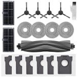 Accessories Kit gescht voor Dreame L10s Ultra Gen 2, L10s Pro Ultra Heat, L40 Ultra AE, Mova E30 Ultra Robotstofzuiger, 1 Hoofdborstel, 2 HEPA-Filters, 4 Zijborstels, 4 Dweildoeken, 6 Stofzakken