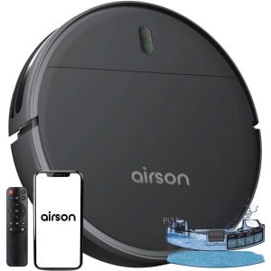 Airson X1 Pro Clean - Robotstofzuiger Met Dweilfunctie - Met Laadstation - Dweilrobot - Met Afstandsbediening en App - Ideaal voor Huisdieren - Harde Vloeren en Tapijt