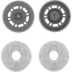 Allecto Plus - 2 dweilpads en reservehouder set voor robotstofzuigers met krachtige reinigingsopties