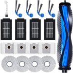 Allecto Plus - Accessoireset voor robotstofzuiger, 18-delig, inclusief rolborstel, HEPA-filters, reinigingsdoeken.