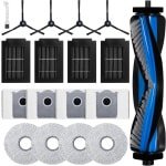 Allecto Plus - Accessoireset voor robotstofzuiger met 1 rolborstel, 4 filters, 4 stofzakken, dweilpads, zijborstels. Ideal voor Ecovacs Deebot.