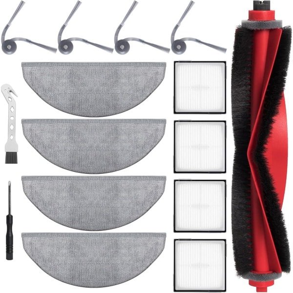 Allecto Plus - Accessoireset voor robotstofzuiger, met hoofdborstel, Hepa-filters, reinigingsdoeken - Geschikt voor Roborock Q10 X5/Q10 X5+