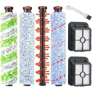 - Allecto Plus - Accessoireset voor robotstofzuiger: vervangende onderdelen met 2 hoofdborstels, 2 stofzakken, 6 zijborstels, 4 filters en 1 borstel.