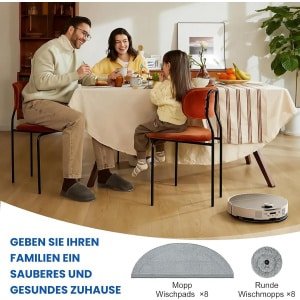 Allecto Plus - Dweildoeken Set voor Roborock Saros 10 Dweilrobot - Wasbare Microvezel Dweilpads - Herbruikbare Mop met Schroevendraaier - Reserveonderdelen - 16 stuks