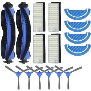 Allecto plus - 16-delige set reserveaccessoires en onderdelen voor robotstofzuiger - geschikt voor Cecotec Conga 1790 Ultra - inclusief hoofdborstel, zijkwast, mop en HEPA-filter