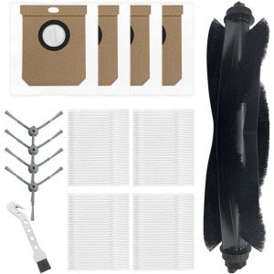 Allecto plus - Accessoireset voor robotstofzuiger: hoofdroller borstel, zijborstels, filters, stofzakken, reinigingsborstel
