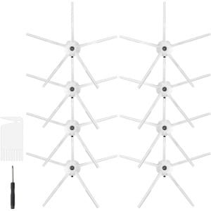 Allecto plus - Vervangende Zijborstels voor Robotstofzuiger - Compatibel met Meerdere Modellen - Set van 8 stuks