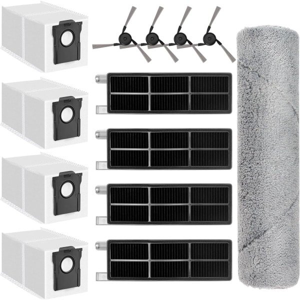 Allecto plus - Vervangende set voor robotstofzuiger Mova Z50 Ultra / Z5 Pro - 13 stuks rollers, zijborstels, HEPA-filters en stofzakken