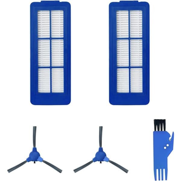 Allecto plus - Zijborstelfilter voor robotstofzuigers - Inclusief 2 Hepa-filters en 2 zijborstels - Geschikt voor diverse modellen