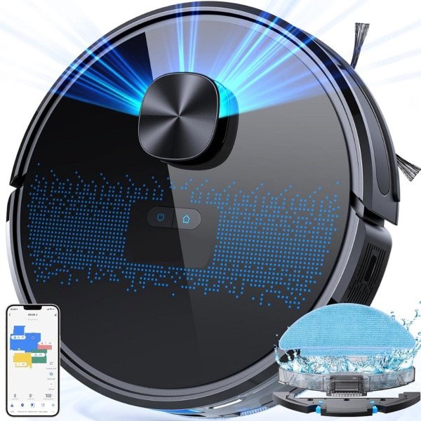 ApexArte® Robotstofzuiger met Laadstation - Robotstofzuigers Huisdieren - Stofzuiger - Blauw