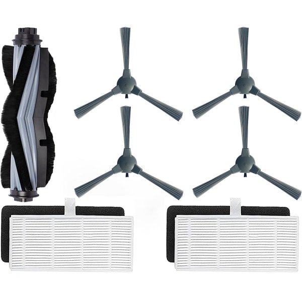 Bagotte BG800MAX Robotstofzuiger Accessoires/Vervangingsonderdelen, Bagotte BG800MAX Robot Vacuum Cleaner Accessories/Replacement Parts, Bijvulkitaccessoire met Rubberen Rolborstel, Zijborstels, en HEPA-filters voor Robotstofzuiger