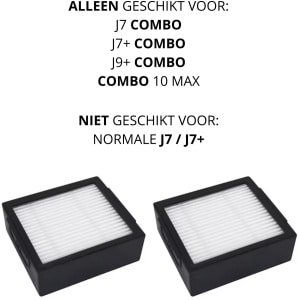 Bramokava® 2x HEPA Filter - ALLEEN geschikt voor iRobot Roomba COMBO j7+ / COMBO j9+ / 10 Max - NIET voor gewone j7+ / j9+ Robotstofzuiger