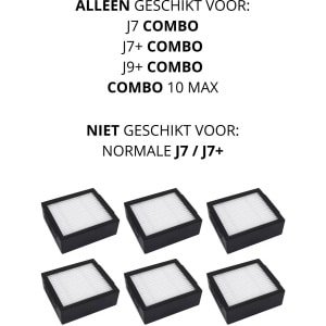 Bramokava® 6x HEPA Filter - ALLEEN geschikt voor iRobot Roomba COMBO j7+ / COMBO j9+ / 10 Max - NIET voor gewone j7+ / j9+ Robotstofzuiger
