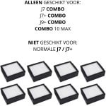 Bramokava® 8x HEPA Filter - ALLEEN geschikt voor iRobot Roomba COMBO j7+ / COMBO j9+ / 10 Max - NIET voor gewone j7+ / j9+ Robotstofzuiger