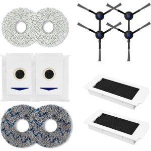 ByShane - Vervangende onderdelen voor robotstofzuiger en dweilreiniger - Zijborstels, HEPA-filter, dweilpads, stofzakken