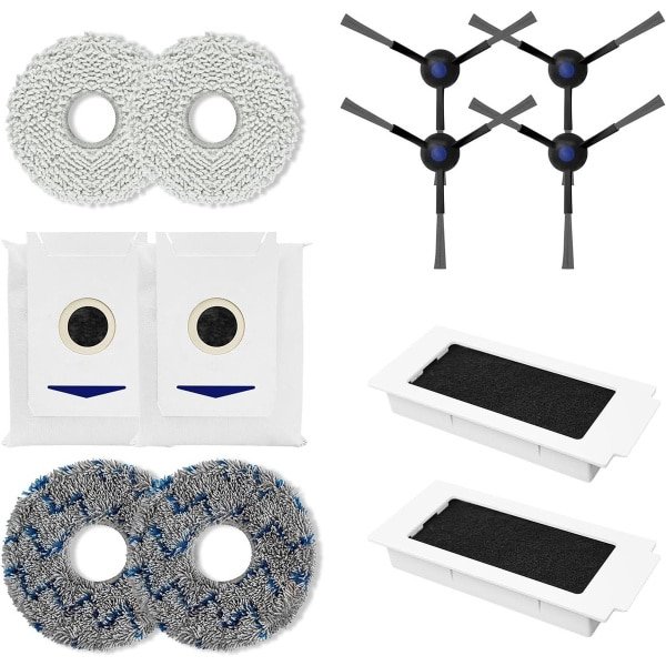 ByShane - Vervangende onderdelen voor robotstofzuiger en dweilreiniger - Zijborstels, HEPA-filter, dweilpads, stofzakken