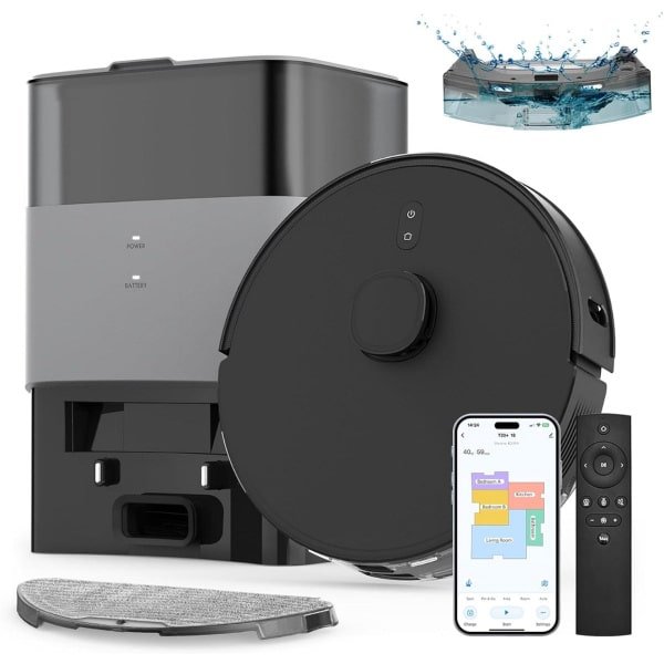 CLVP® Robotstofzuiger Met Dweilfunctie - Stofzuiger Met Laadstation - Dweilrobot Draadloos