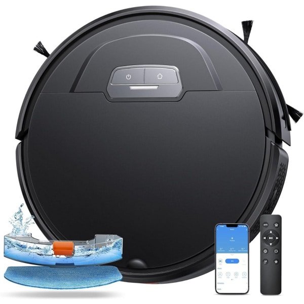 CLVP® Robotstofzuiger met Dweilfunctie - Stofzuiger met Laadstation - Dweilrobot Draadloos