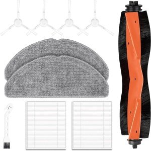 CSGoods - Accessoireset voor robotstofzuiger: 10 stuks reserveonderdelen - hoofdborstel, dweilpads, HEPA-filters, zijborstels, reinigingsaccessoires