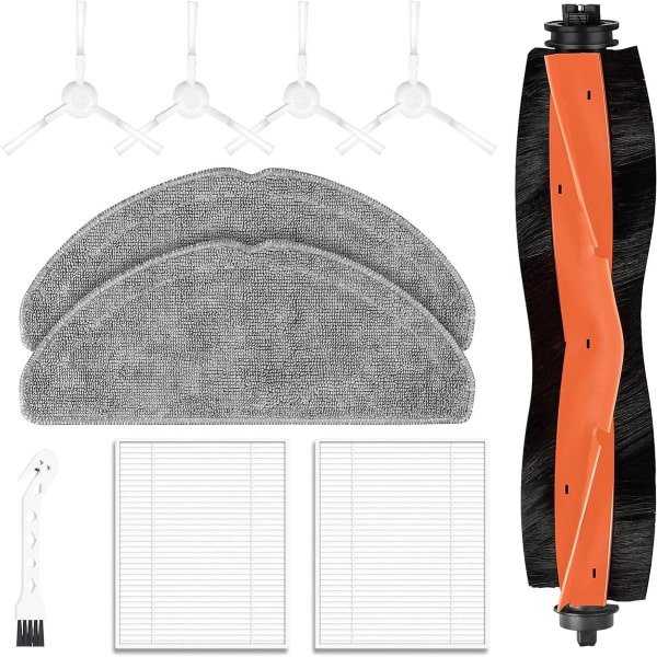 CSGoods - Accessoireset voor robotstofzuiger: 10 stuks reserveonderdelen - hoofdborstel, dweilpads, HEPA-filters, zijborstels, reinigingsaccessoires