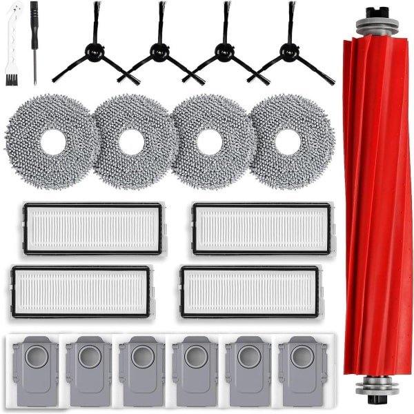 CSGoods - Accessoireset voor robotstofzuiger: 21-delige set met hoofdborstel, stofzakken, dweilpads, HEPA-filters, zijborstels, reinigingsaccessoires.