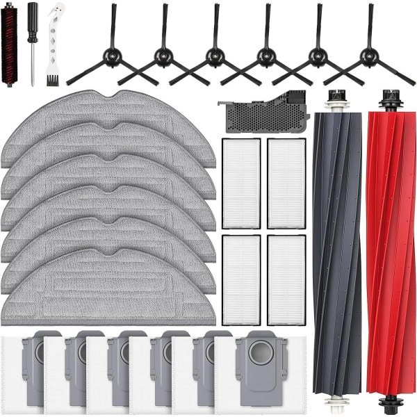 CSGoods - Accessoireset voor robotstofzuiger S8 Pro Ultra - Reserveonderdelen - Hoofdborstels - Stofzakken - Dweilpads - HEPA-filter - Zijborstels - Reinigingsaccessoires