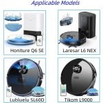 CSGoods - Set van 4 zachte microvezel schoonmaakdoeken voor robotstofzuigers