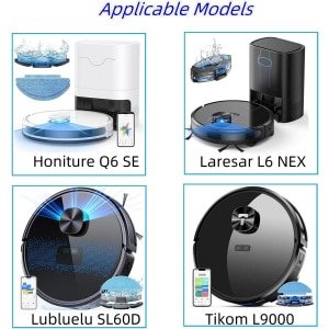 CSGoods - Set van 4 zachte microvezel schoonmaakdoeken voor robotstofzuigers