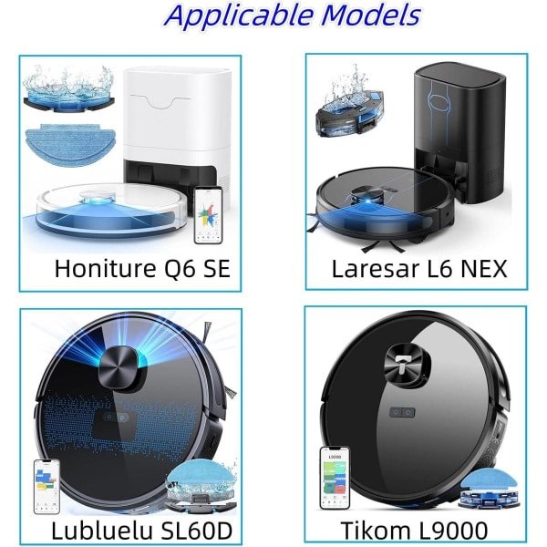 CSGoods - Set van 4 zachte microvezel schoonmaakdoeken voor robotstofzuigers