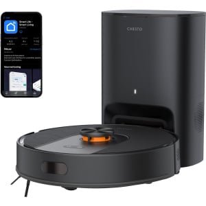 Chesto T2 Pro 3-in-1 Robotstofzuiger met Dweilfunctie - 5000 Pa - Geschikt voor Dierenharen - LDS navigatie - App-besturing - Inclusief Zelflegend Station