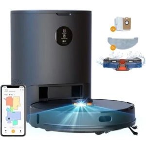 Comnox - Robotstofzuiger 3-in-1 - 4500Pa Zuigkracht - Dweil- en Stofzuigfunctie - 6400mAh Batterij - Automatische Leegstation - LiDAR Navigatie