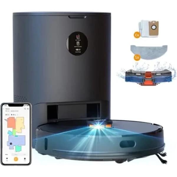 Comnox - Robotstofzuiger 3-in-1 - 4500Pa Zuigkracht - Dweil- en Stofzuigfunctie - 6400mAh Batterij - Automatische Leegstation - LiDAR Navigatie