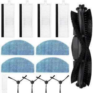 Cosensi - Accessoireset voor Robotstofzuiger - Reserveonderdelen - 1 Rolborstel - 4 Filters - 4 Dweilpads - 4 Zijborstels - 1 Schone borstel