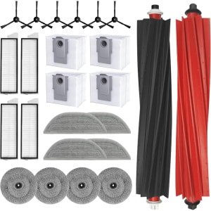 Cosensi - Accessoireset voor Robotstofzuiger | Vervanging voor Roborock S8 MaxV Ultra | 24 Stuks | Rolborstels, Filters, Zijborstels, Reinigingsdoeken, Stofzakken