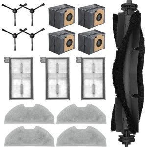 Cosensi - Accessoireset voor robotstofzuiger | 16 stuks | Hoofdborstel, zijborstels, HEPA-filters, reinigingsdoekjes, stofzakken | Reserveonderdelen | Eufy X8 Pro