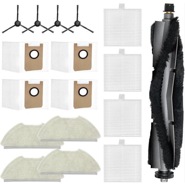 Cosensi - Accessoireset voor robotstofzuiger T20 - 17-delig, inclusief hoofdborstel, dweilen, HEPA-filters, zijborstels en stofzakken.