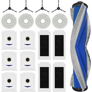 Cosensi - Accessoireset voor robotstofzuiger: rubberen borstel, filters, reinigingsdoeken, zijborstels, stofzakken.