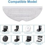 Cosensi - Set van 6 wasbare dweilpads voor robotstofzuigers - Vervangende accessoires - Duurzaam en herbruikbaar.