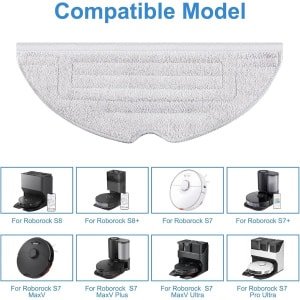 Cosensi - Set van 6 wasbare dweilpads voor robotstofzuigers - Vervangende accessoires - Duurzaam en herbruikbaar.